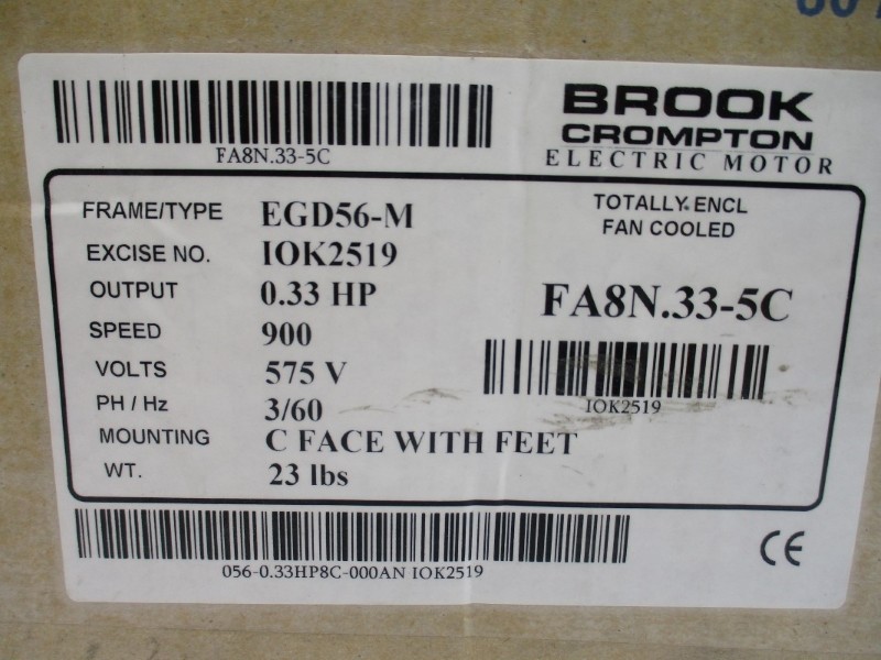 BROOK CROMPTON FA8N.33-5C 575V 0.84A NSMP
