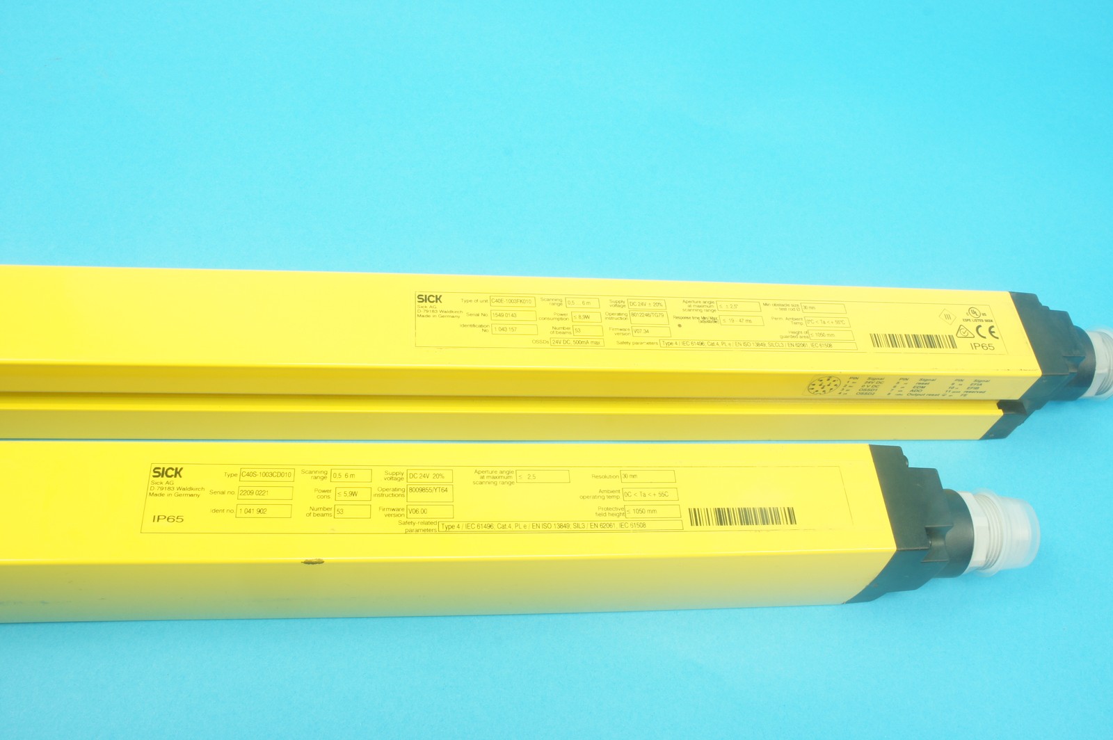Sick C4000 Palletizer set of C40S-1003CD010/1041902 and C40E-1003FK010/1043157