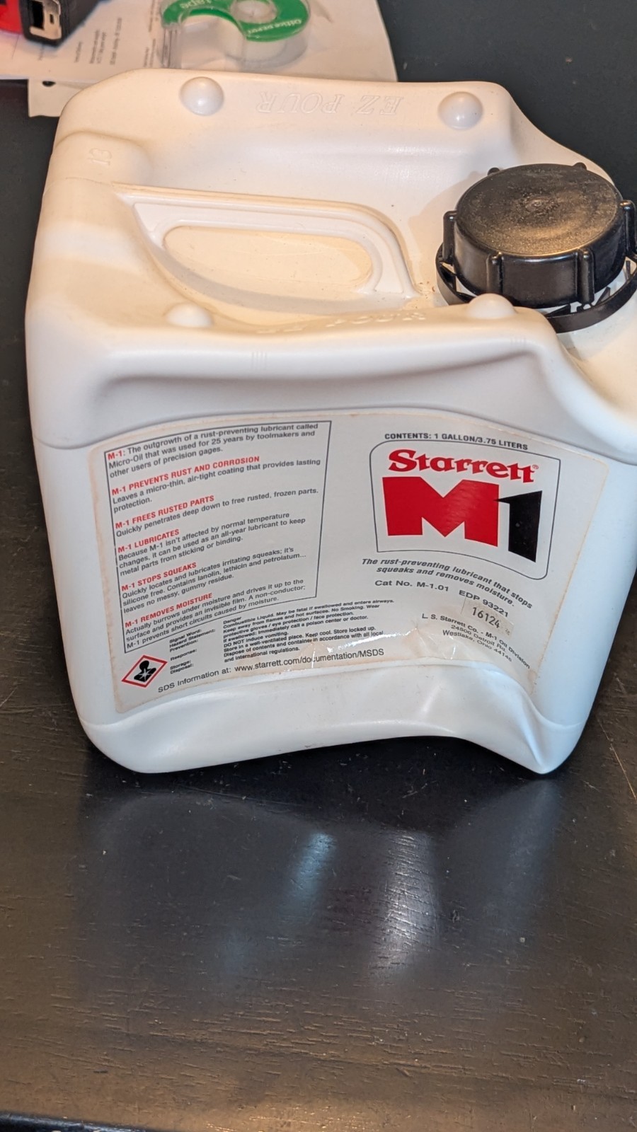 1 Gallon Starrett M1 Rust Preventing Lubricant 93221 M-1.01 NEW READ CONDITION