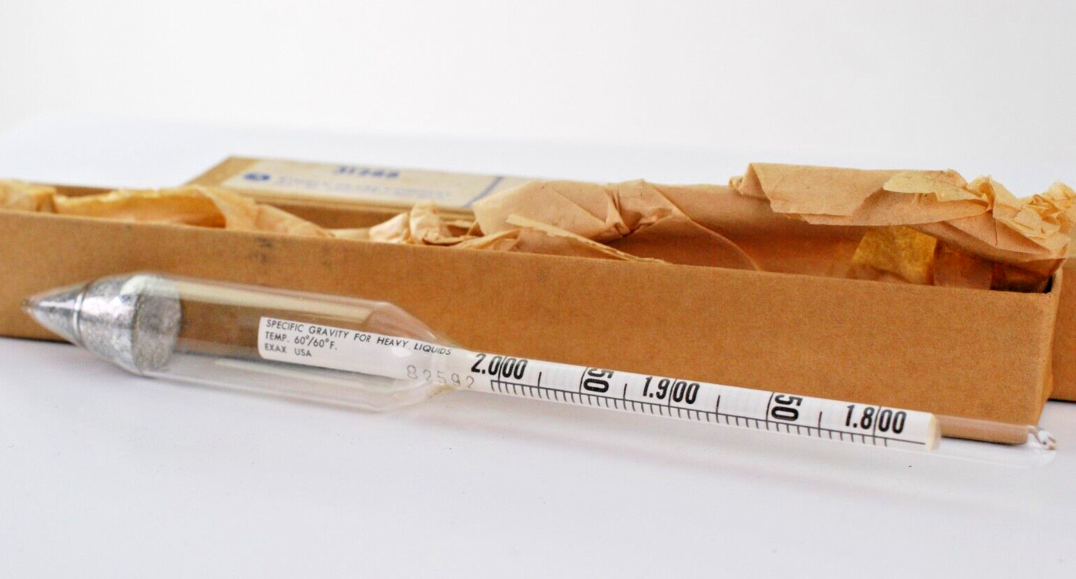 KIMBLE GLASS COMPANY 31288 SP. GR. HYDROMETER (HEAVY LIQUID) 1.800-1.2000