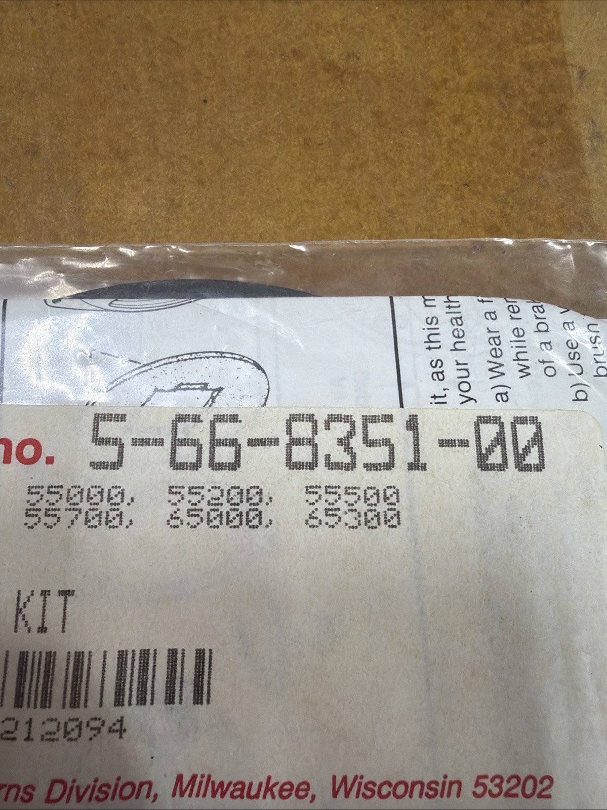 Stearns 5-66-8351-00 Stationary Disc Kit – Brake – New Old Stock