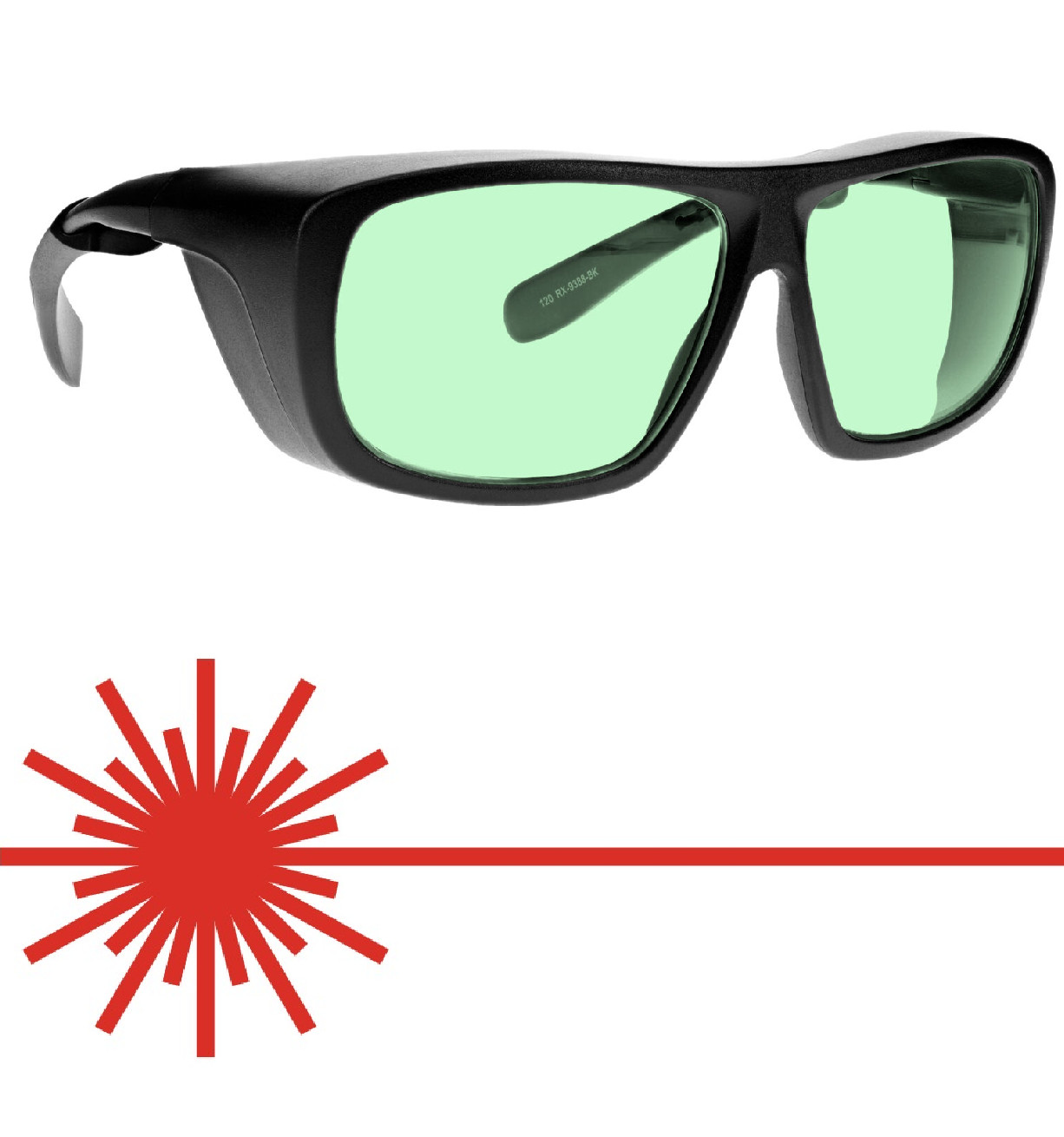 Phillips Safety C2KG5 Laser Safety Glasses 9388 Adjustable Temple Bars