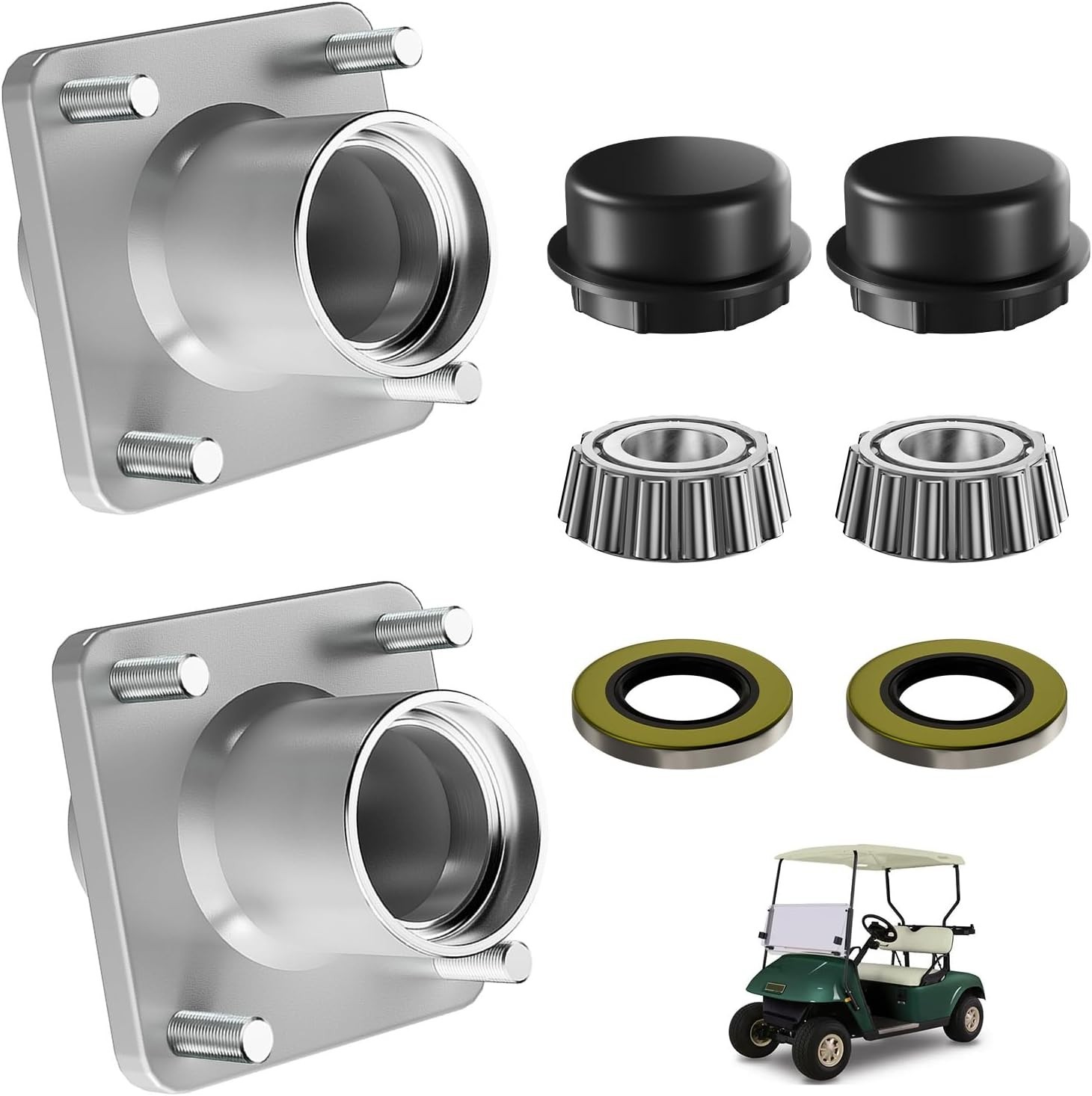 EZGO TXT Golf Cart Front Wheel Hub Assembly for EZGO TXT 2001.5-2013 Golf Cart,