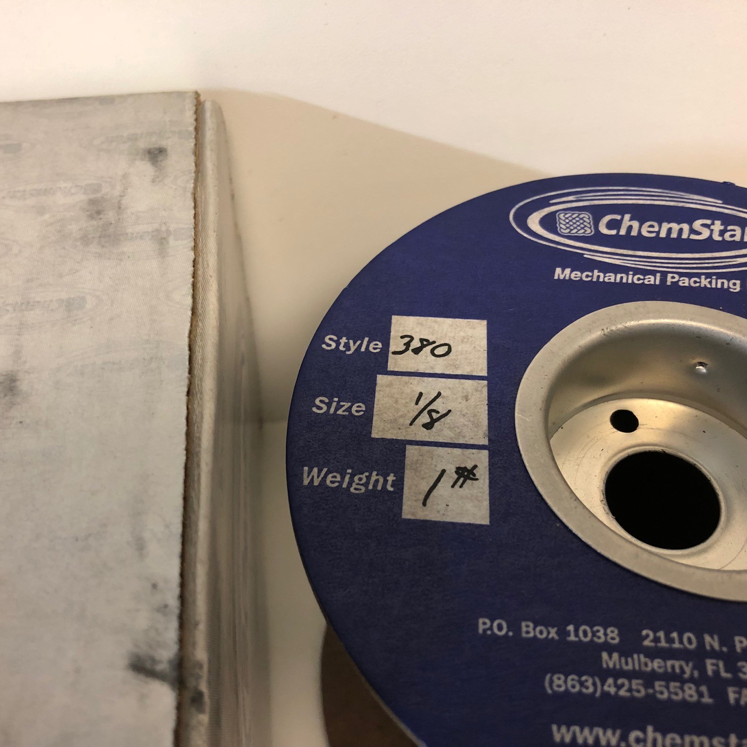 ROLL OF NEW OLD STOCK! CHEMSTAR 1/8″ MECHANICAL PUMP PACKING 1LB 380