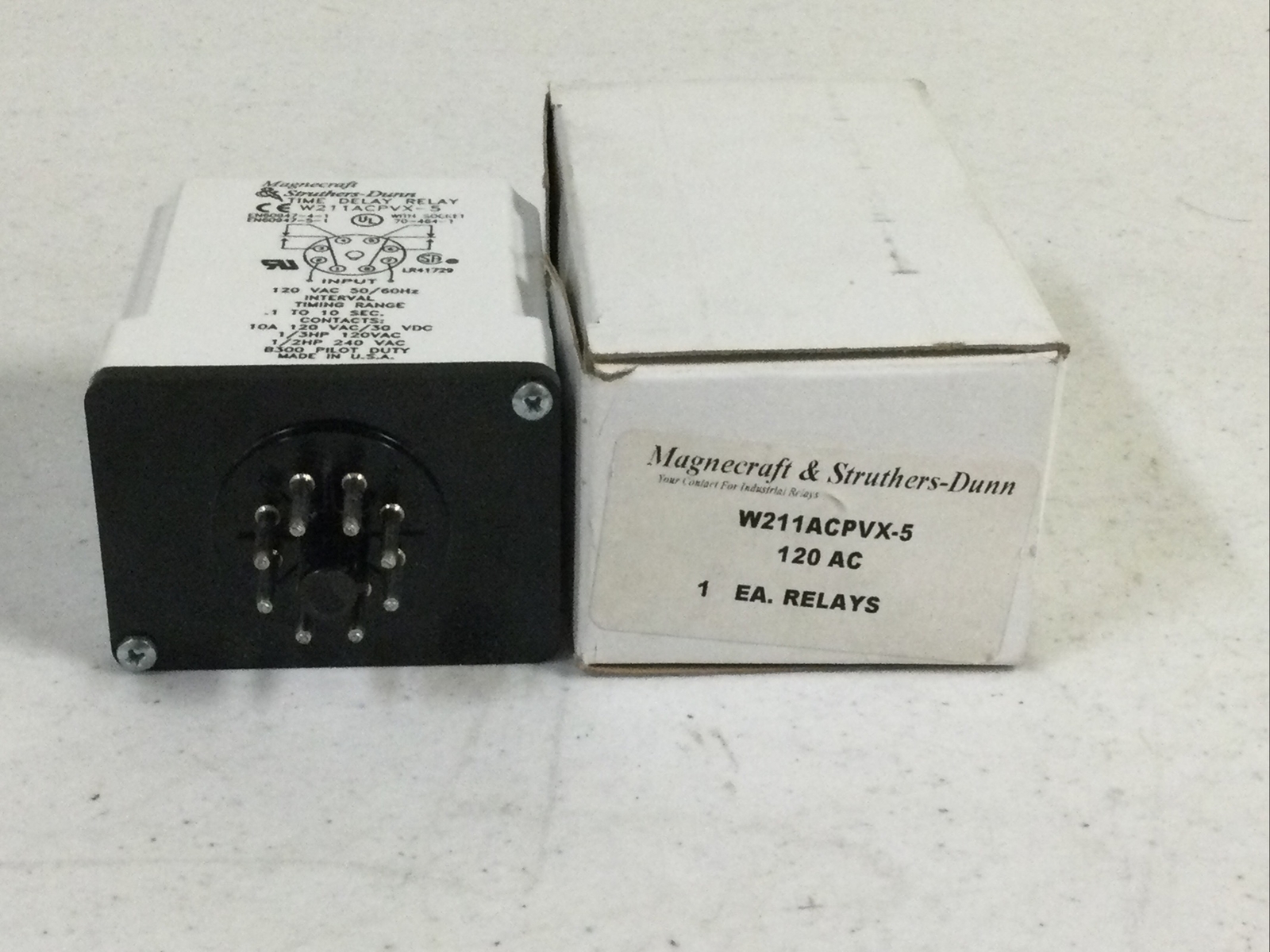 NEW, MAGNECRAFT W211ACPVX-5 120VAC TIME DELAY RELAY, FREE SHIPPING