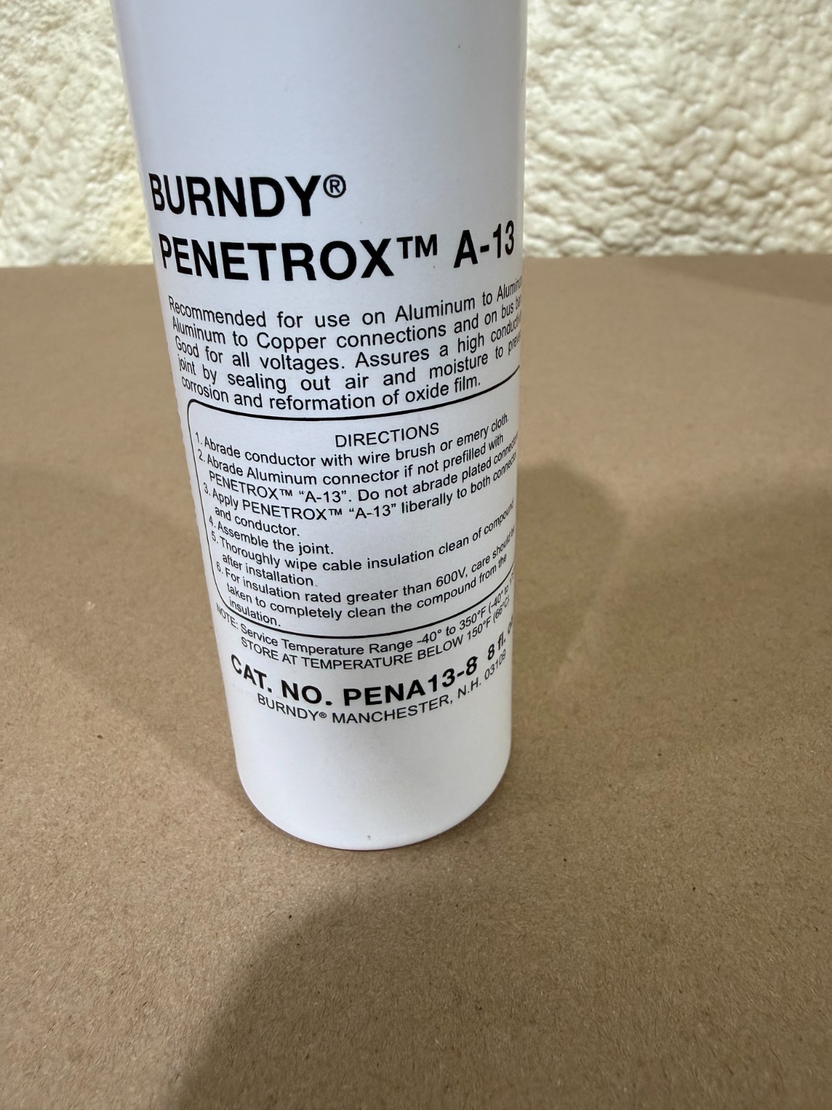 Burndy Penetrox A-13 Electrical Joint Compound 8 oz Aluminum Anti-Oxidant