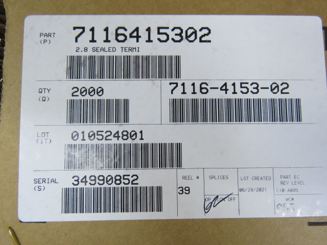 YAZAKI 7116-4153-02 Qty of 200 per Lot 2.8 SYS