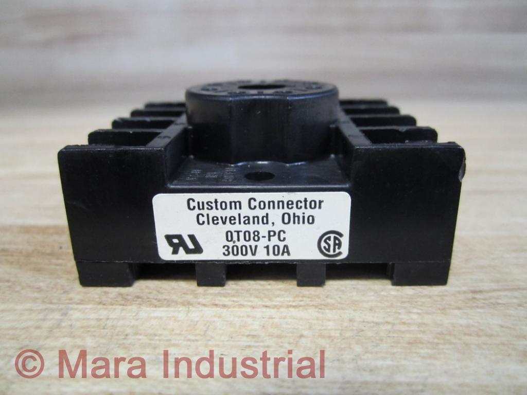 Custom Connector 0T08-PC Relay Socket 0T08PC 300V /10A (Pack of 4)