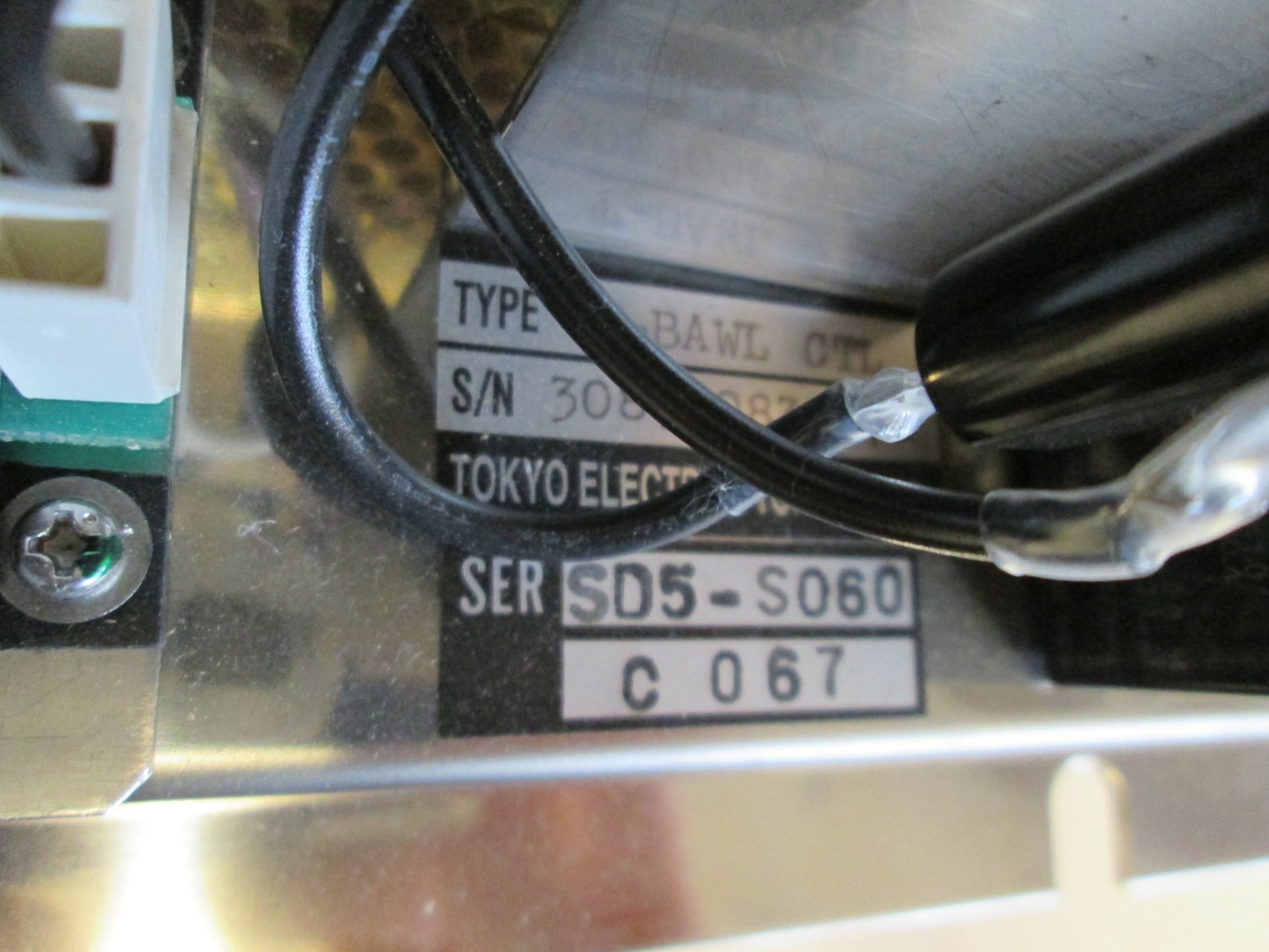 TEL Tokyo Electron SD5-S060-C067, T-BAWL Control Unit and Power Supply Pack