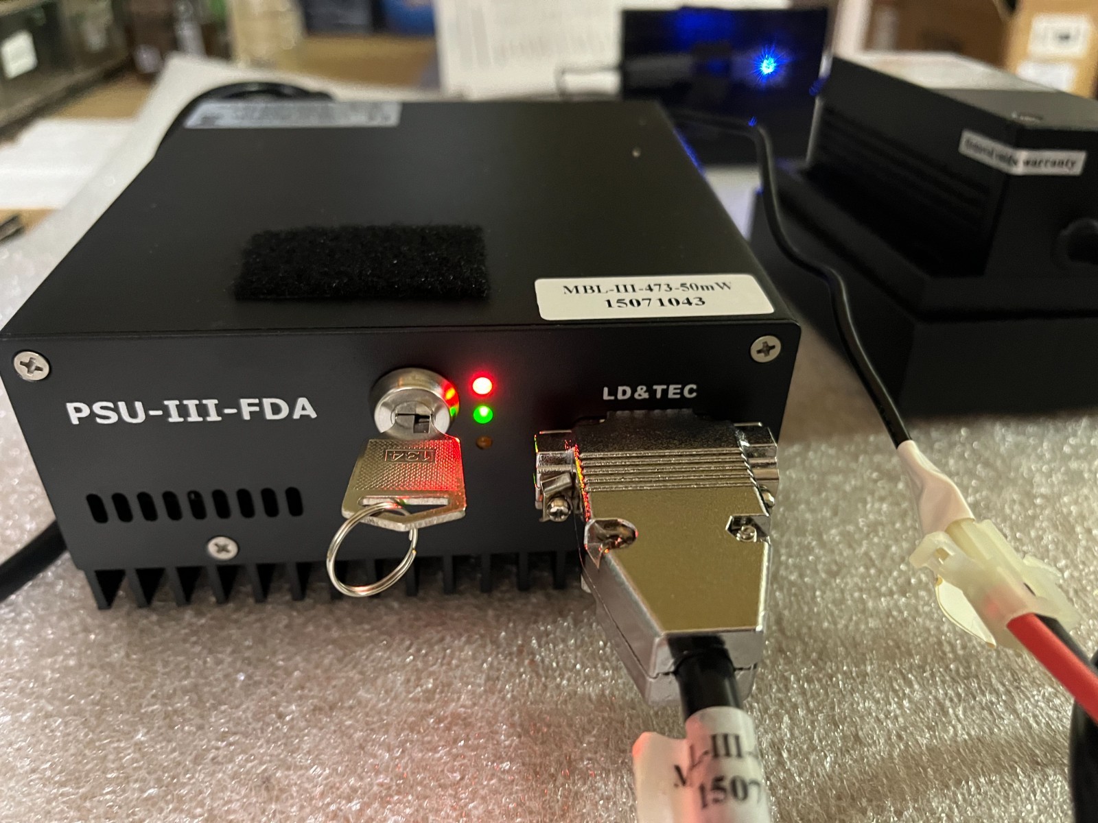 Ultra Laser Model Number # MBL-III-473nm Complete Kit / Set Black