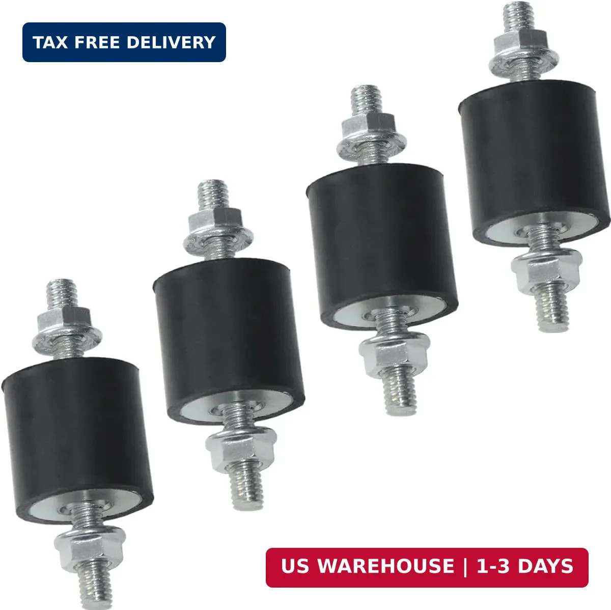 4pcs 25 x 25mm Rubber Mounts Rubber Vibration Isolator Mounts Shock Absorber wit