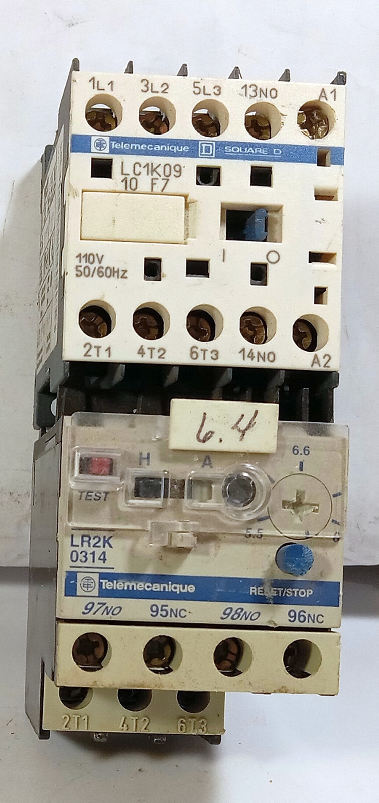 1 USED TELEMECANIQUE LC1K09 10 F7 CONTACTOR W/LR2K0314 RELAY ***MAKE OFFER***