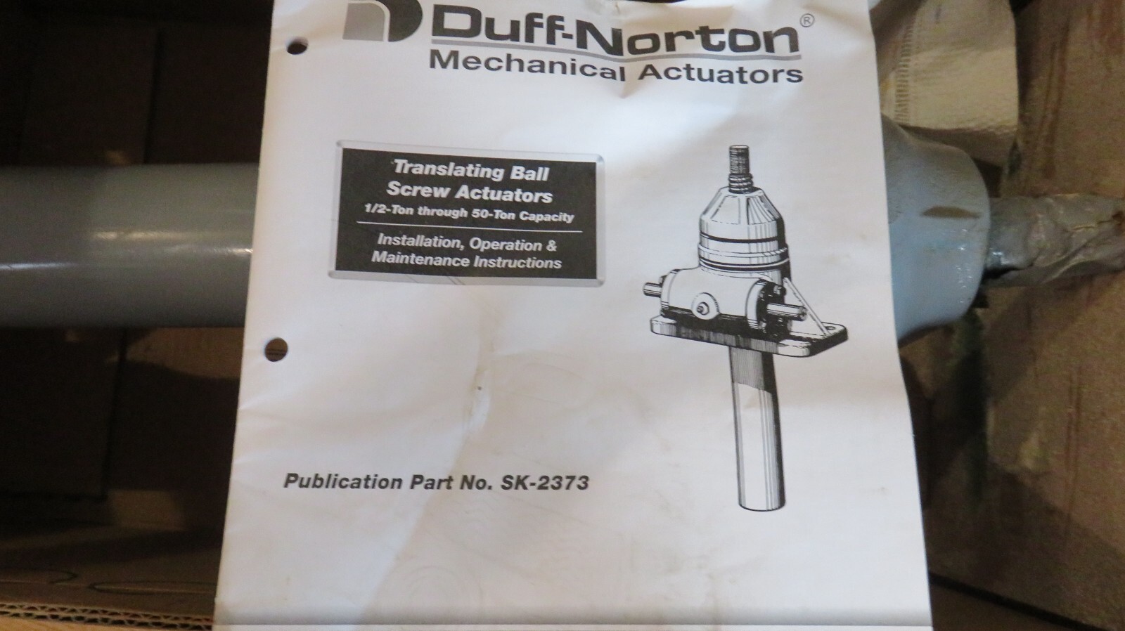 Duff Norton 10 Ton Translating Ball Screw Actuator M9810 Upright 11-1/2″ Travel