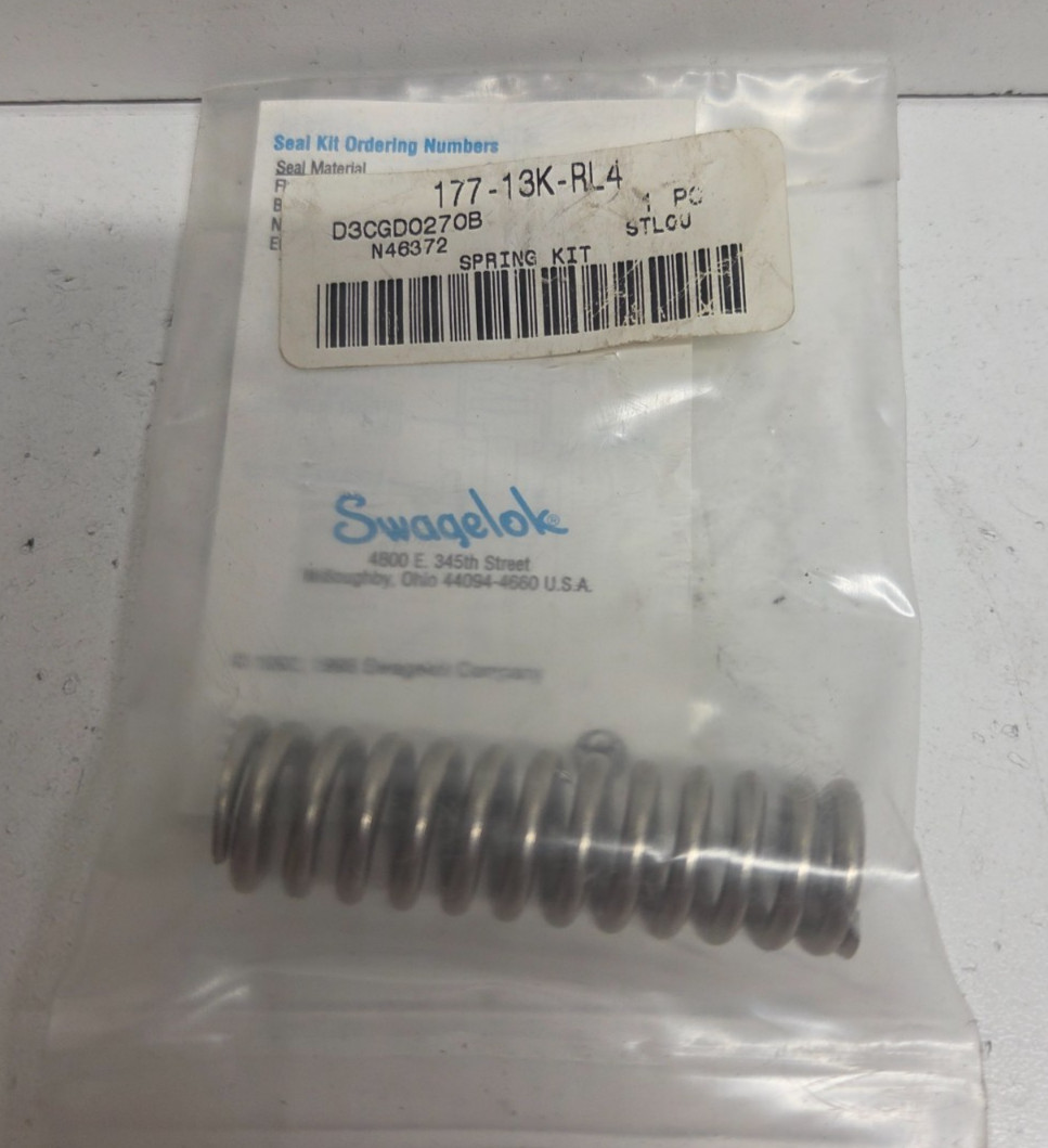 NEW IN BAG! SWAGELOK RELIEF VALVE SPRING KIT 177-13K-RL4