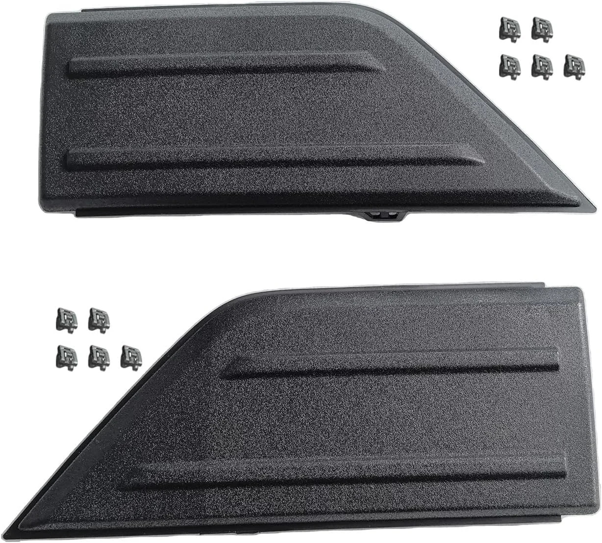 Pair Front Bumper Guard Pad Cap Inserts End Panel for 2021 2022 2023 2024 2025 F