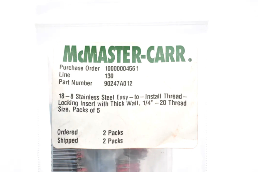 E-Z LOK 90247A012 18-8 STAINLESS STEEL EASY-TO-INSTALL (LOT OF 5)