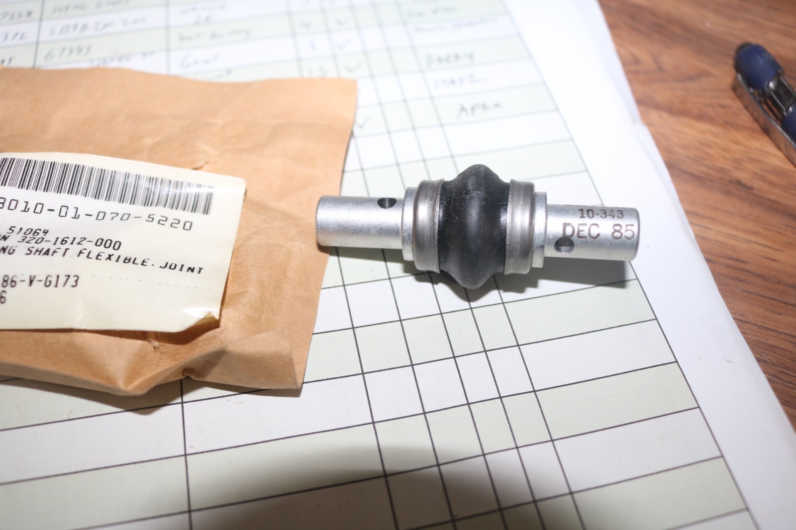 NOS Robbins & Meyers Moyno universal joint PN 320-1612-000 3010-01-070-5220