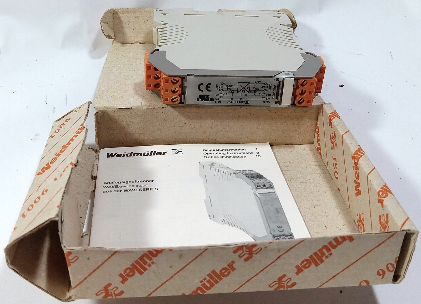 1 NEW WEIDMULLER 8540330000 SIGNAL CONVERTER INSULATOR MODULE NIB ***MAKE OFFER*