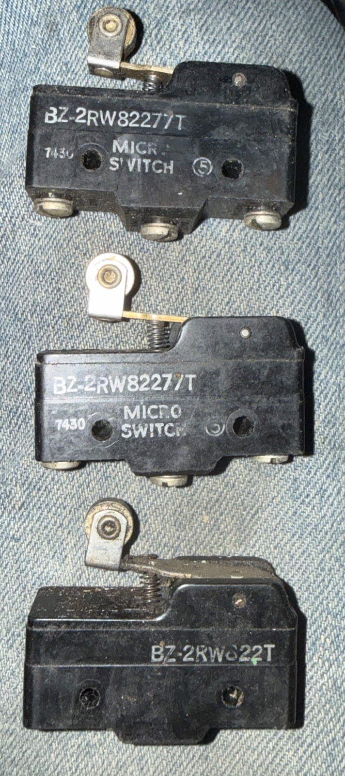 Lot Of 3- Micro Switch BZ-2RW822T & BZ-2RW82277THoneywell Roller Lever Switch