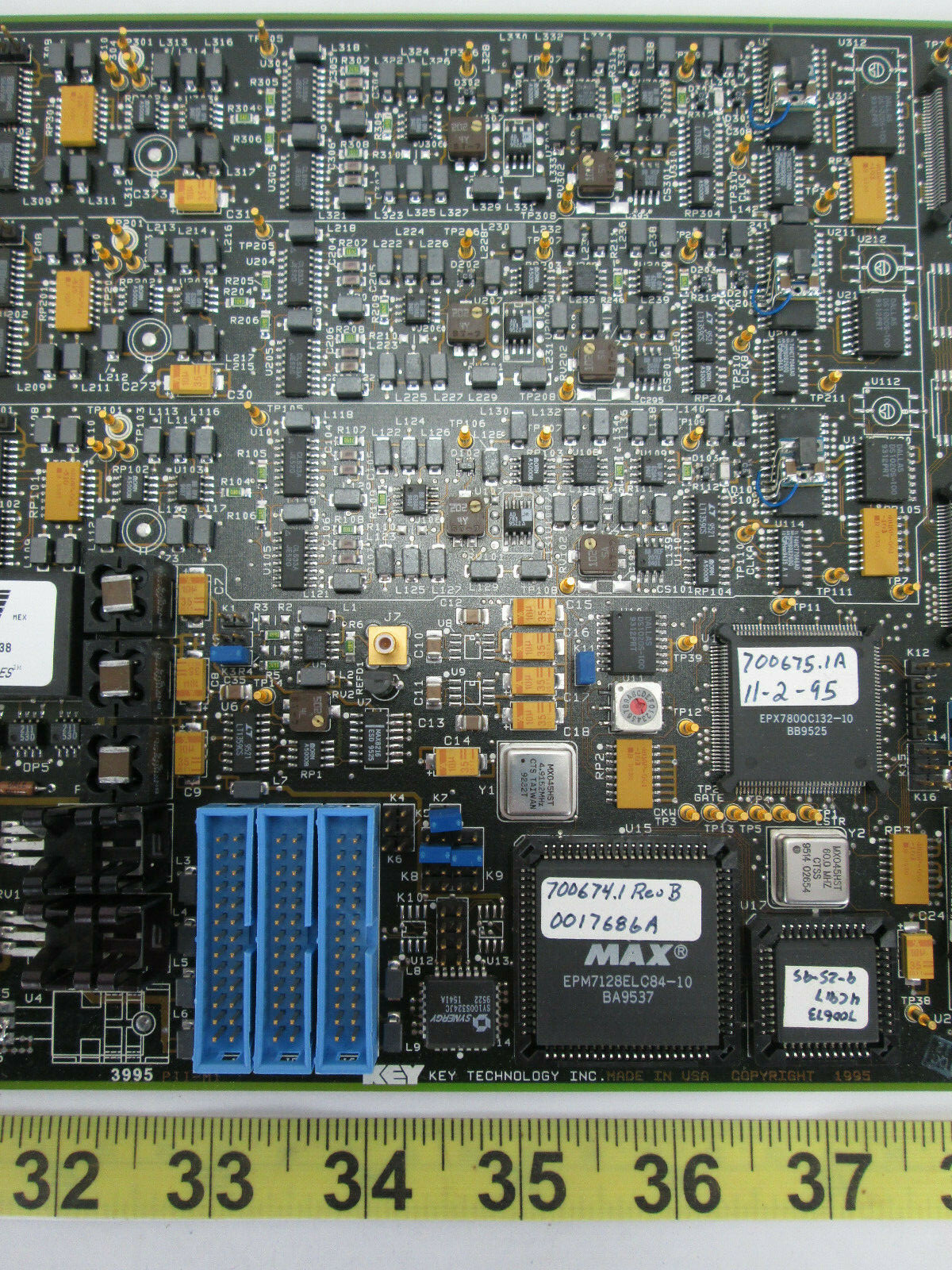 Key Technology PII-M1 Board Part # 016115 Rev C Assy # 100671-1 Rev G SKU A