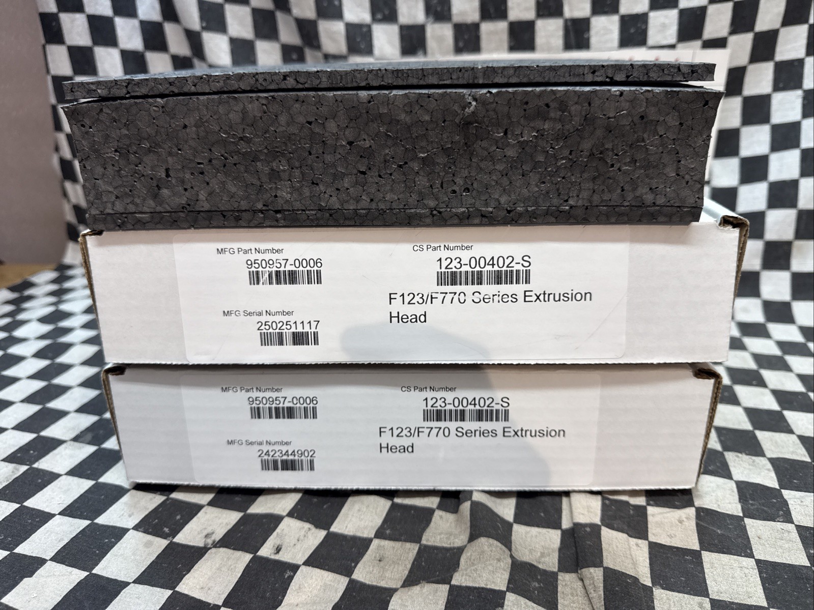 Stratasys EXTRUSION HEAD F123 SERIES 950957-0006, 123-00402-S, LOT OF 3,