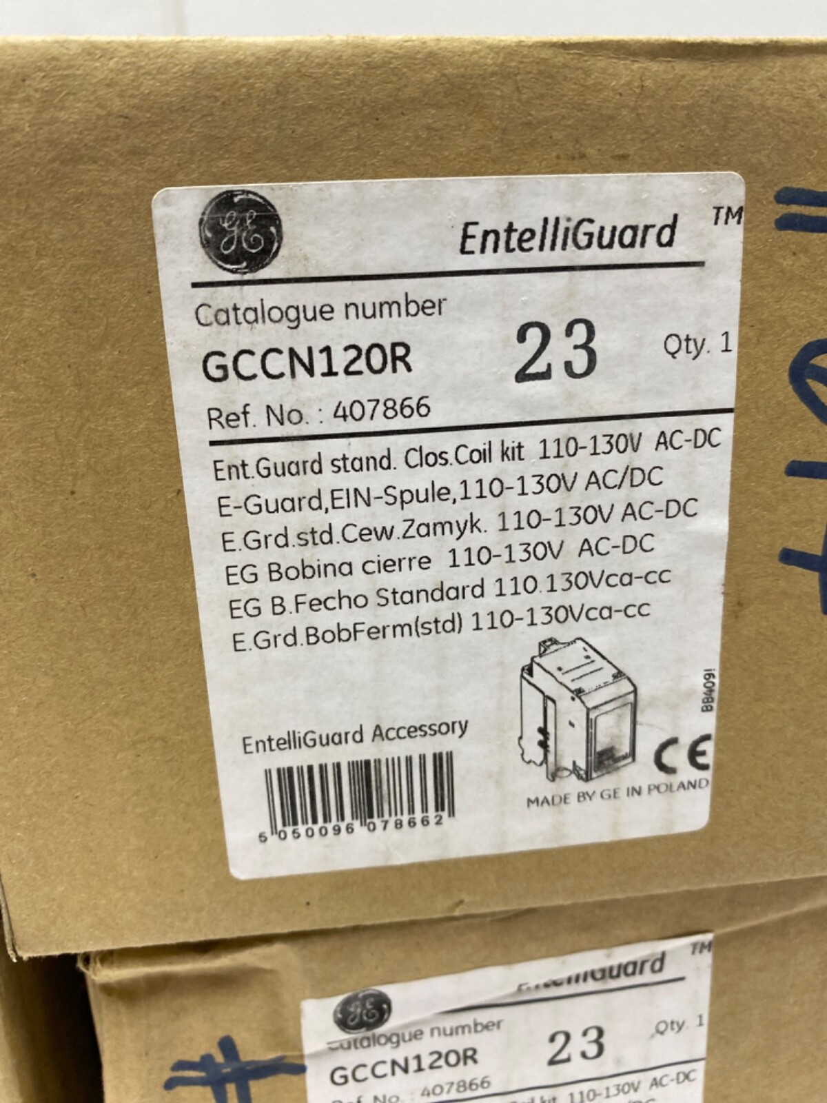 General Electric EntelliGuard GCCN120R Close Coil New