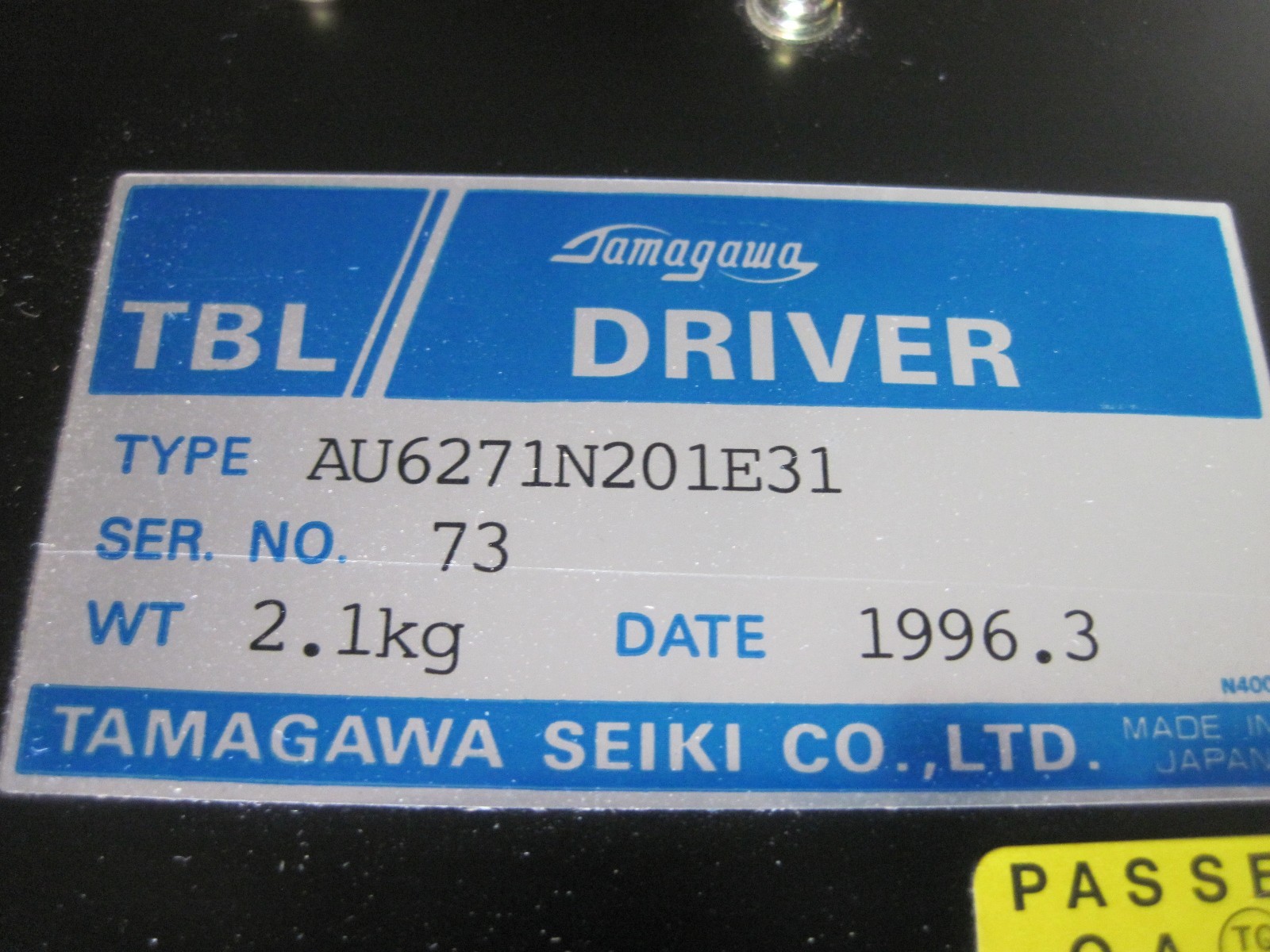 100% WARRANTY Tamagawa AU6271N201E31 TBL Driver