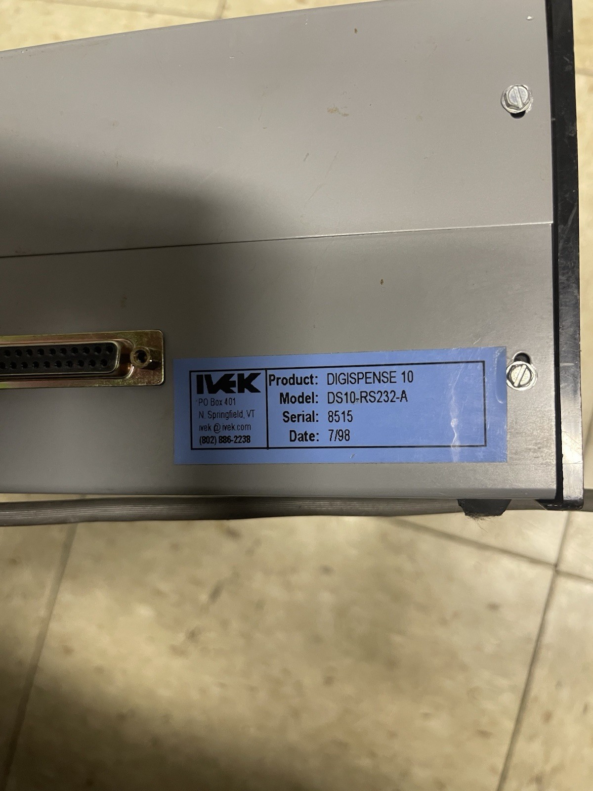 IVEK Digispense 10 DS10 RS232 Liquid Dispenser Controller Untested