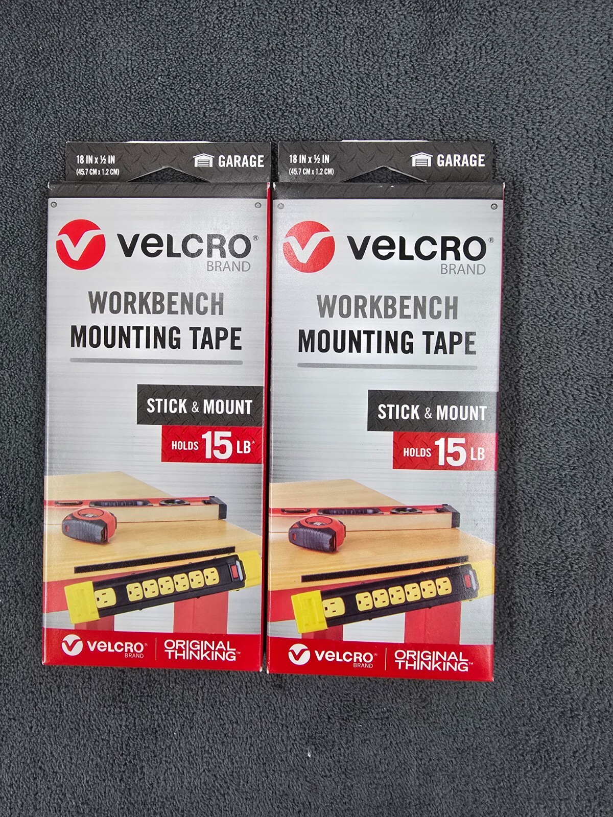 VELCRO 1/2 in. Workbench Mounting Tape W 18 in. of Closure (36 in. of Tape) 6/24