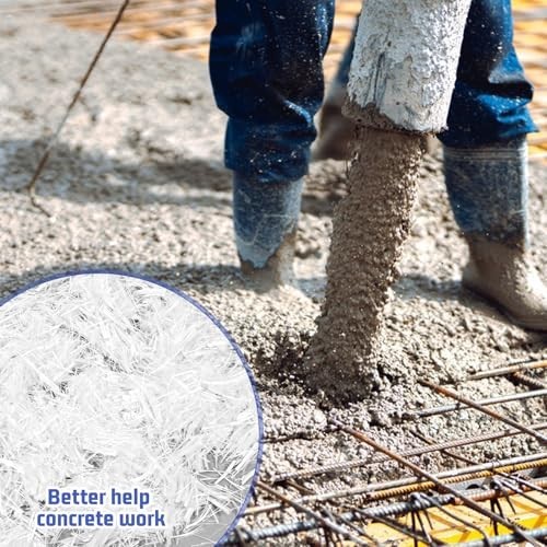 5 Lb Fiberglass Reinforcement 3/4 Inch for Concrete Mortar Mix – Ideal for Walls