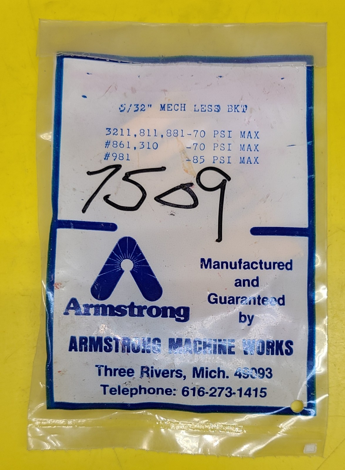 Armstrong 5/32″ MECH LESS BKT Repair Kit #211, 811, 881, 861, 310, 981