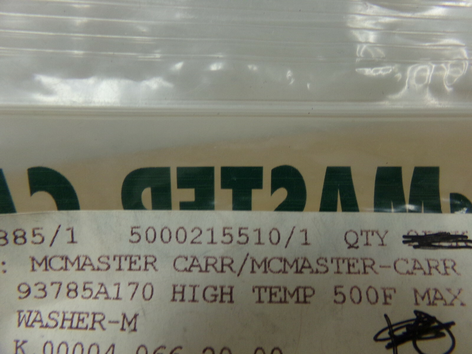 NEW MCMaster Carr 93785A170 High Temp 500F Max Washers *FREE SHIPPING*