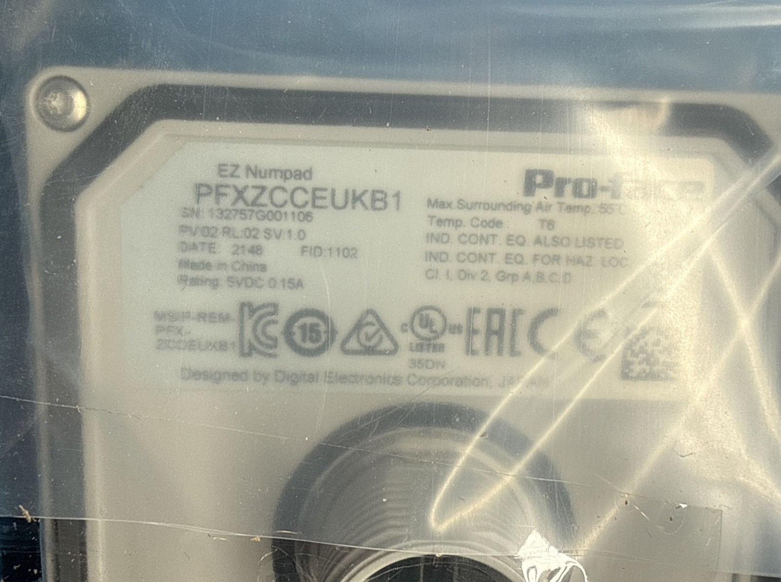 Pro-face PFXZCCEUKB1 EZ Numpad