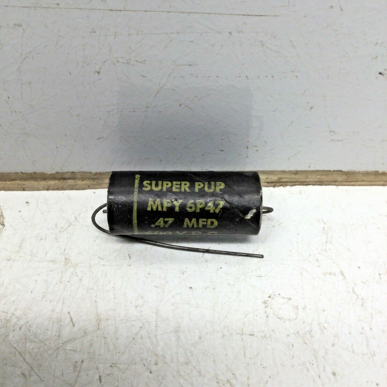 CORNELL-DUBILIER CDE SUPER PUP MPY6P47 CAPACITOR .47MFD 600VDC MYP 6P47