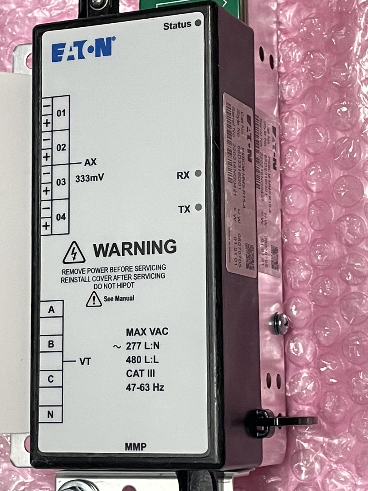 Eaton PXBCM-MMS-R15-A Meter Module Strip R15 1.0″ Pitch Style 66D2316G01-1