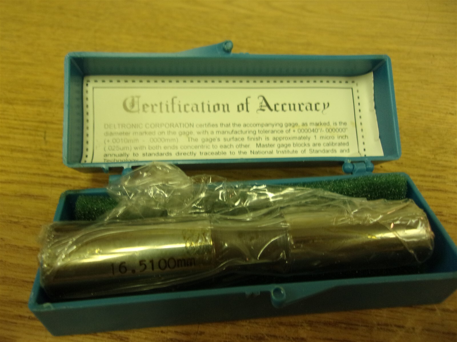 NEW Deltronic Pin Gage .6500 16.5100mm *FREE SHIPPING*