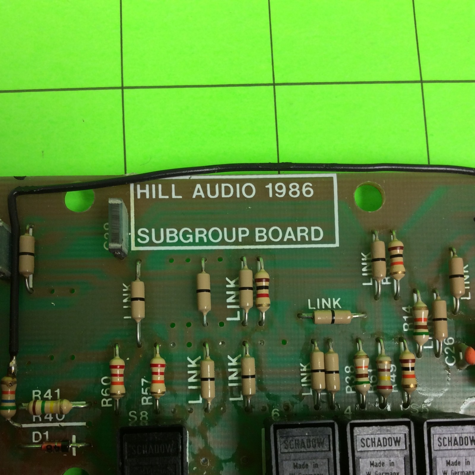 Hill MM1X Audio Mixer Subgroup Board (2 Port)