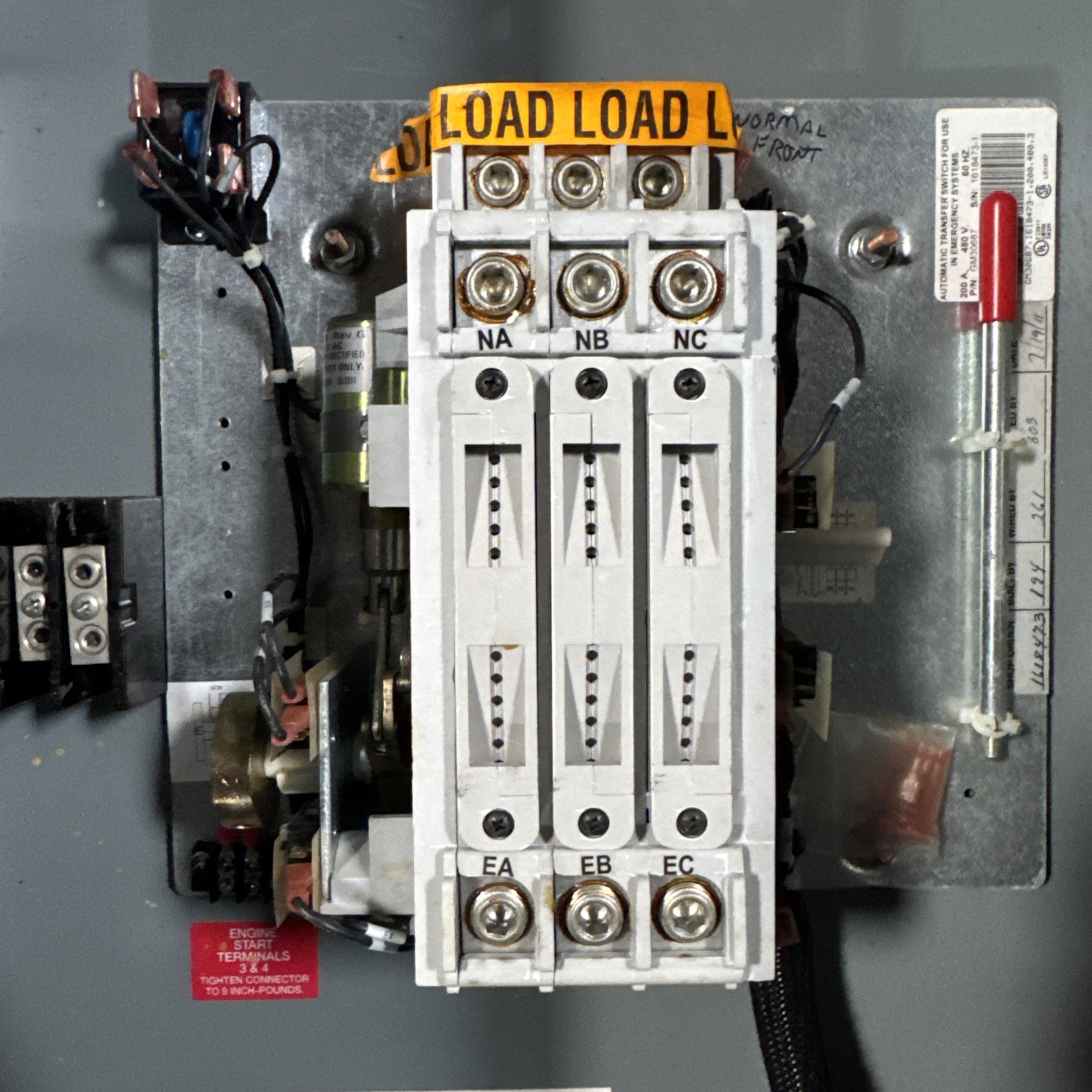 Transfer switch, Auto, 200A, 480V, 4 Wires, 3 Poles, 3ph, KSS-DMTA-0200S, Kohler
