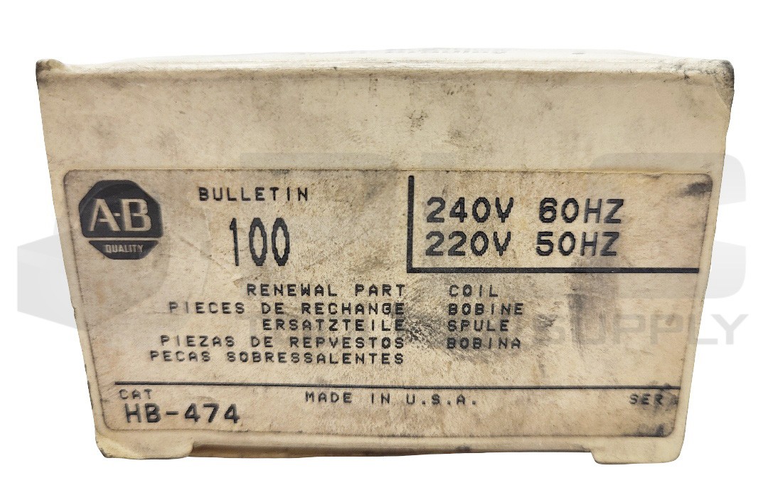NEW ALLEN BRADLEY HB-474 CONTACTOR COIL 220/240V 50/60HZ