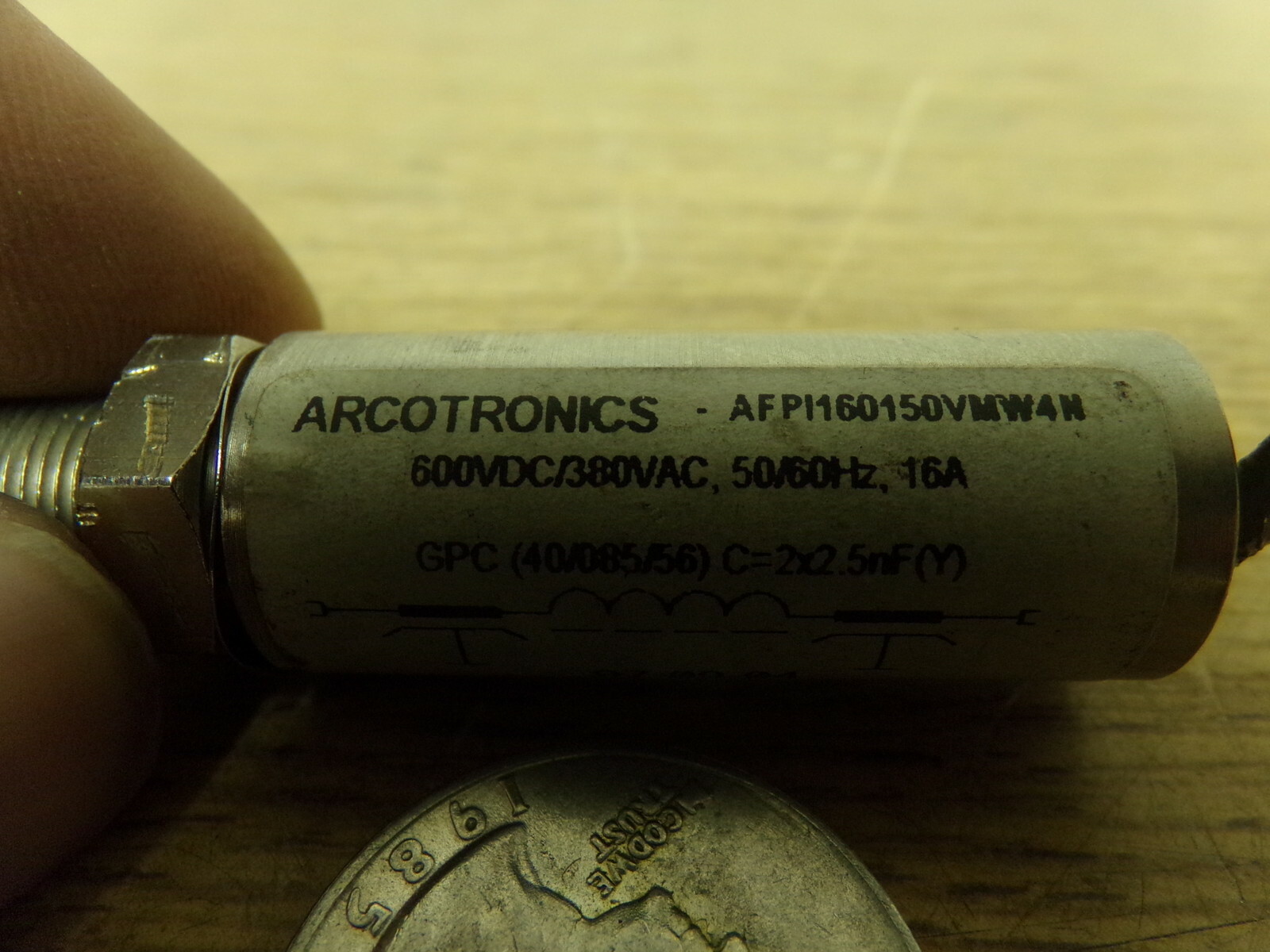 Arcotronics AFP160150VMW4N 600VDC/380VAC 16A Lot of 2 *FREE SHIPPING*