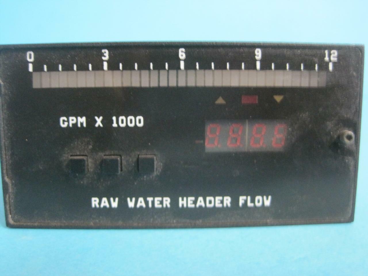 AMETEK DIXSON DISPLAY 0-12 GPM x 1000 MODULE BT033P RAW WATER HEADER FLOW