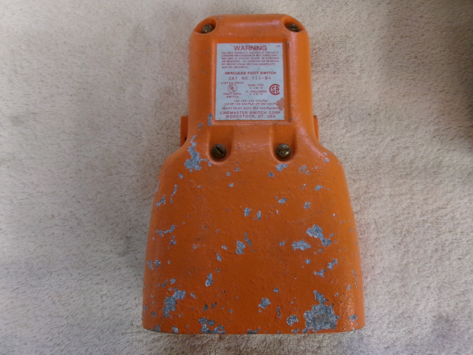 Linemaster Switch Corp Hercules Foot Switch 511-B4 #2