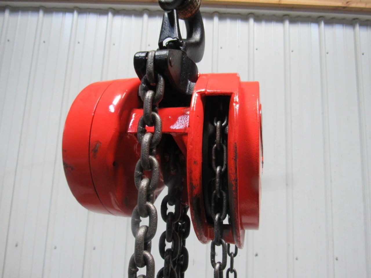 CM Model S 4 Ton Manual Chain Fall Hoist 32′ 6″ Lift w/Load Limiter Tested