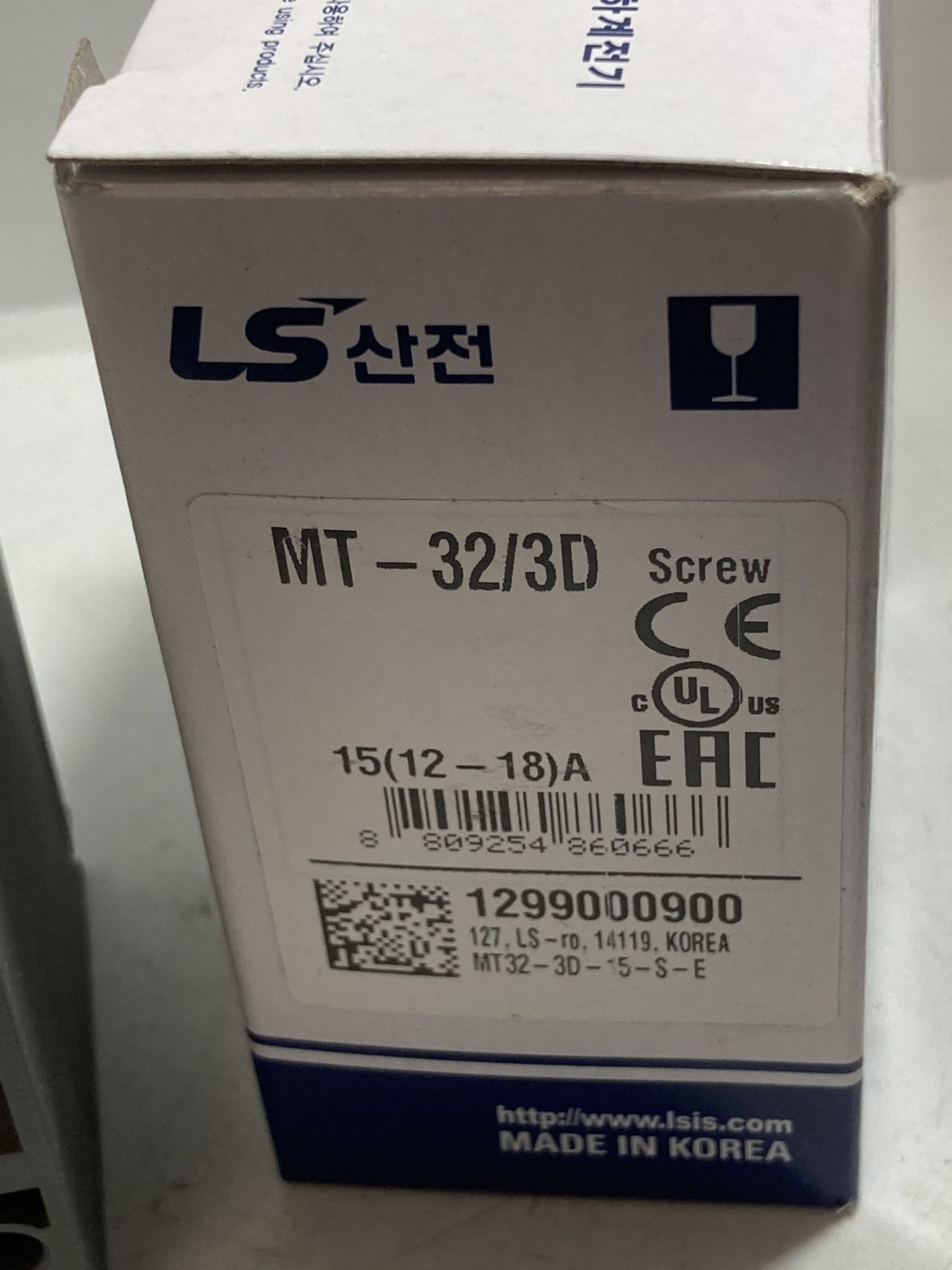 LS ELECTRIC MT-32/3D THERMAL OVERLOAD RELAY 15(12-18)A 120-600V 50/60HZ NIB
