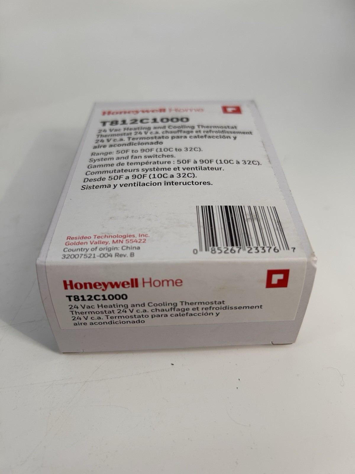 Brand New Honeywell T812C1000 Heating and Cooling Thermostat 24VAC