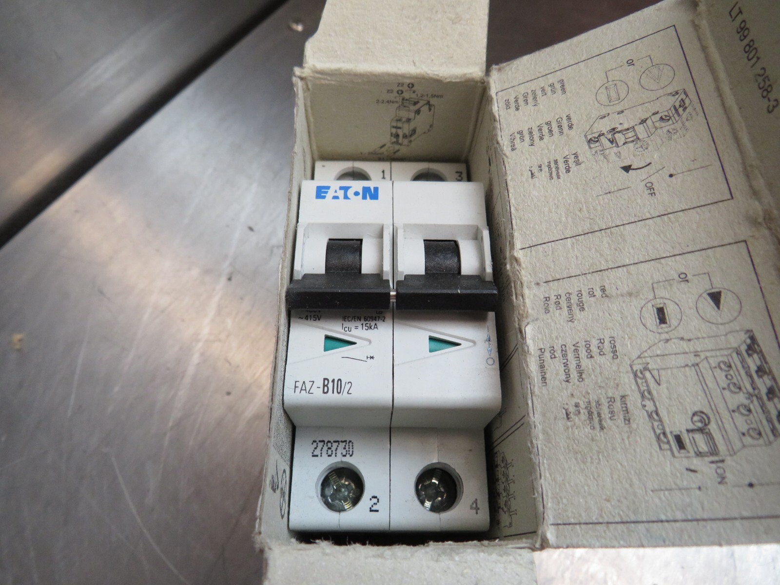Eaton FAZ-B10/2 Mini Circuit Breaker 2-Pole 278730