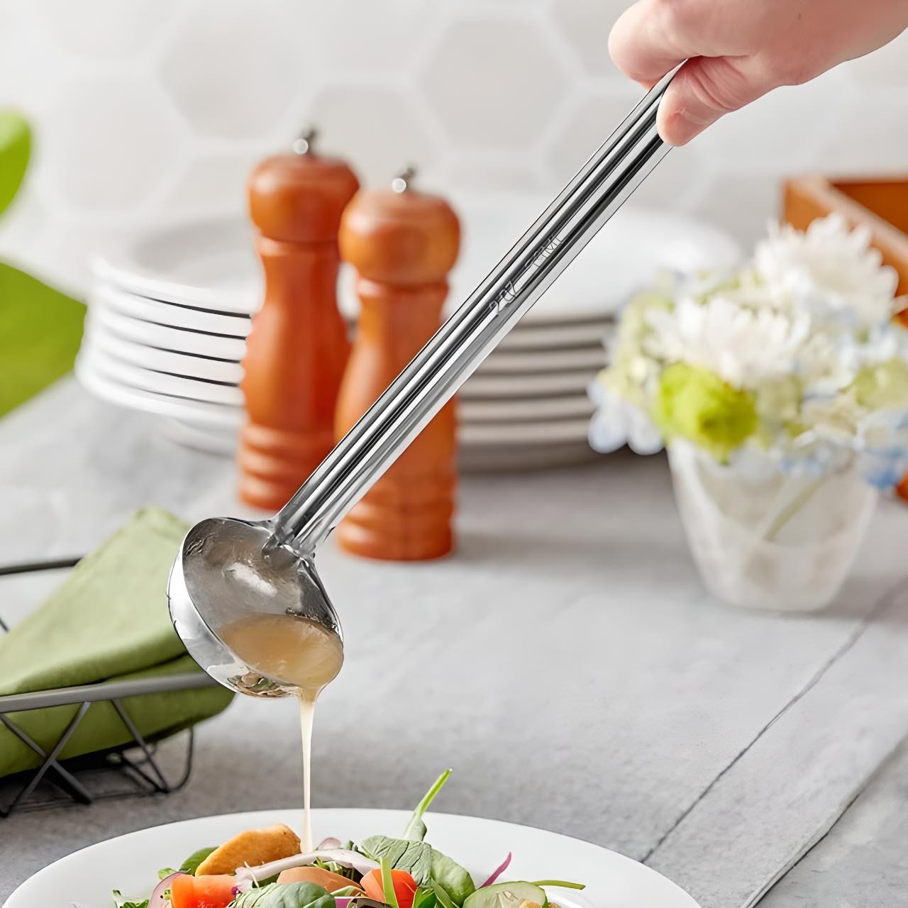 OCS Parts Set of 3 Stainless Steel Culinary Ladles | 2, 6, and 12 Ounce Ladles