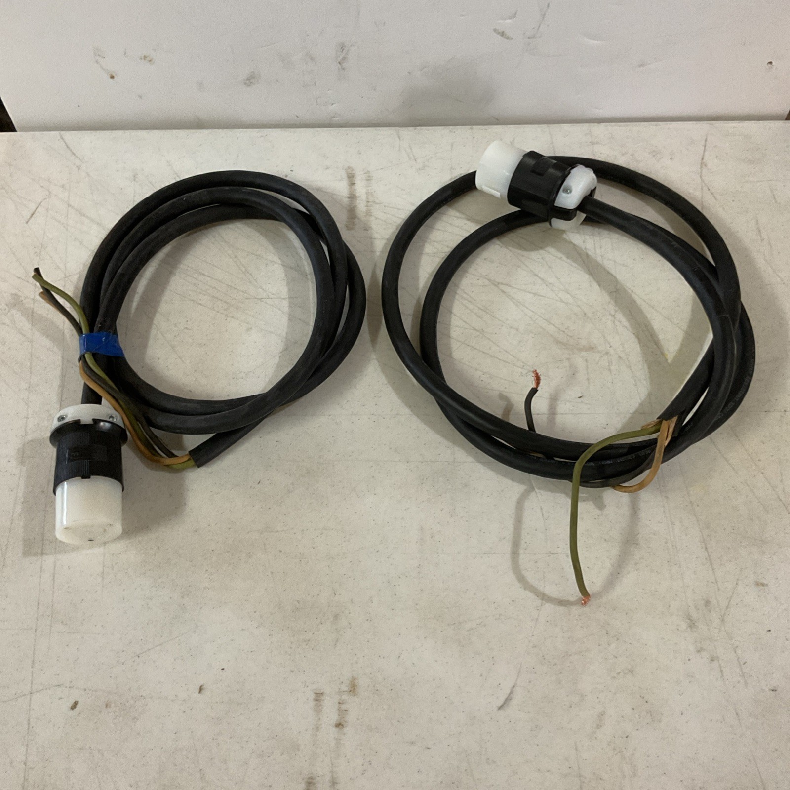 QTY 2 – 8ft Carol 3/C 12AWG equipment cord w/ Hubbel HBL2323 20A Female plug