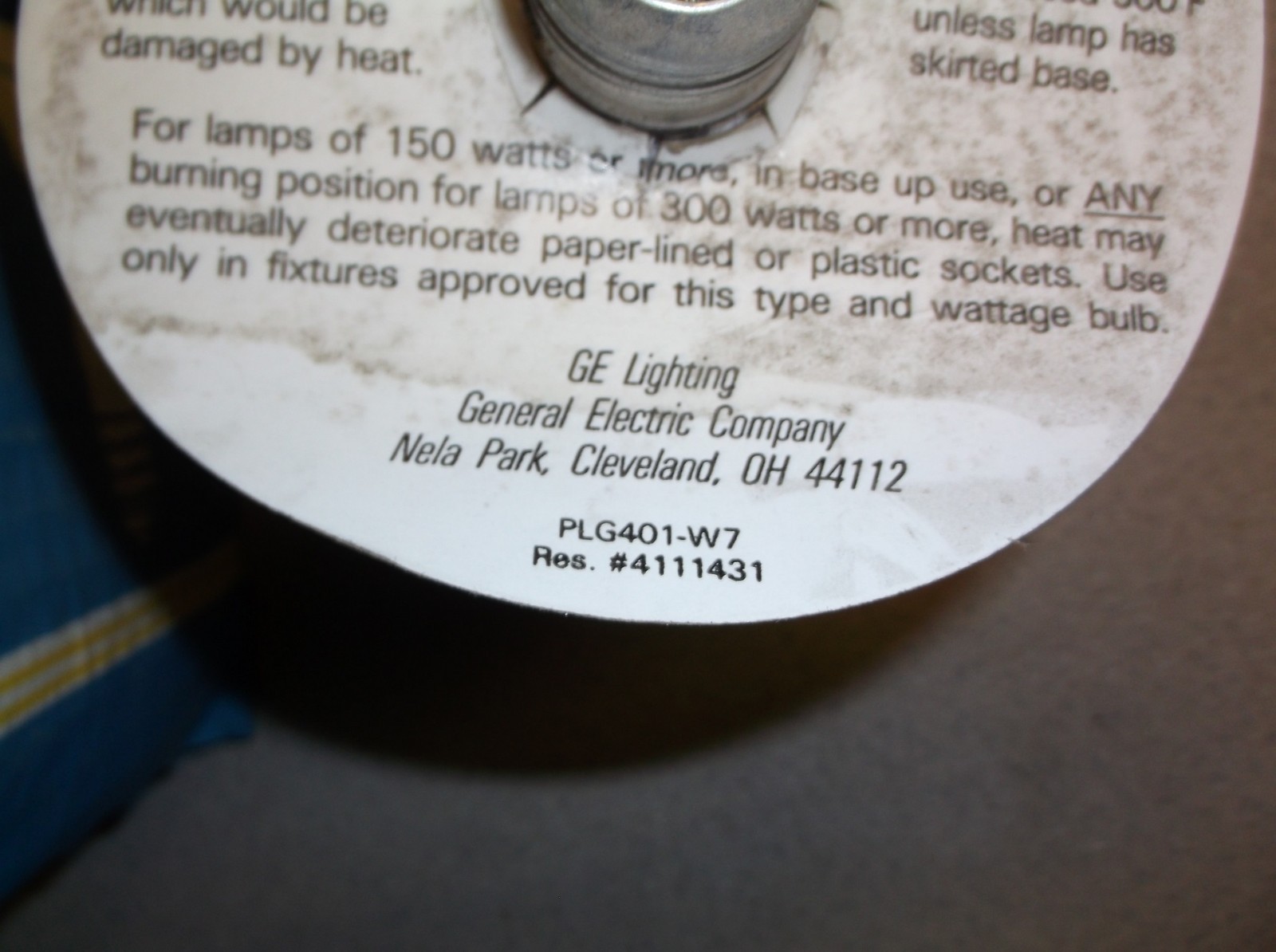 NEW GE PLG401-W7 Cover Guard lamp Light Bulb 15W 130V *FREE SHIPPING*