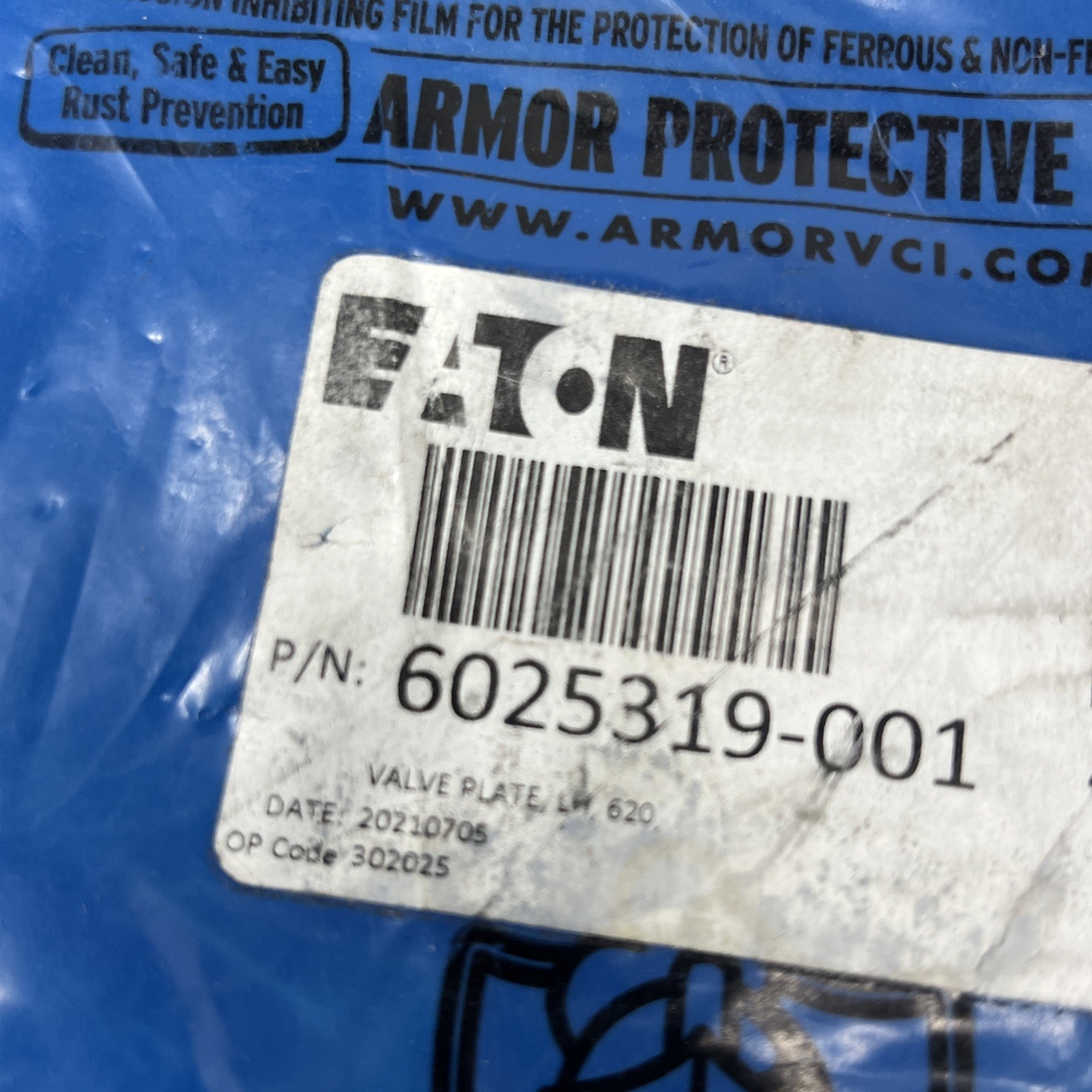 6025319-001 EATON VALVE PLATE, LH, 620, 98CC